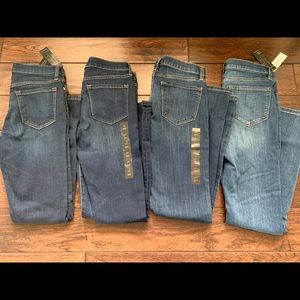 NWT 4 pair Banana Republic skinny jeans!! As 25/0
